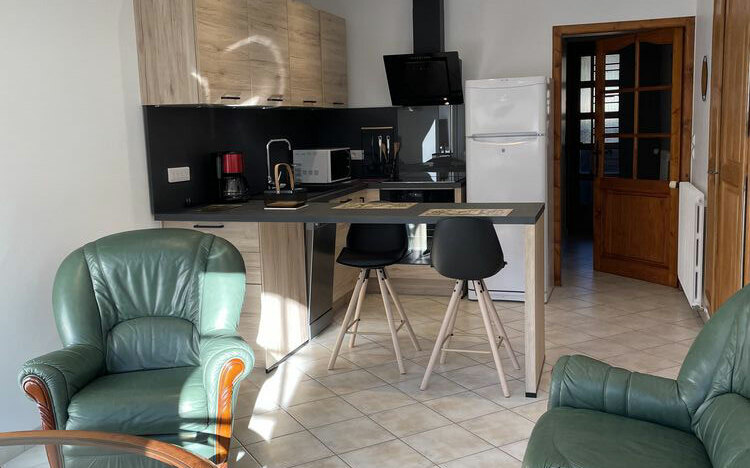 Appartement meublé  46 m² : salon ouvert s/cuisine